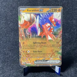 Pokemon Card Koraidon EX 124/197 Obsidian Flames Half Art Double Rare NM - Image 1