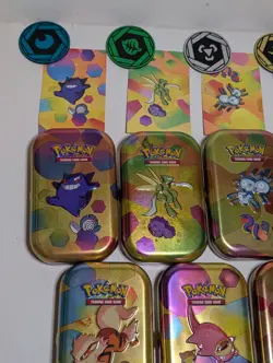 Pokemon 151 Mini Tin Set Of 9 With Coin And Art Card No Packs - Image 2