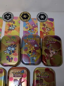 Pokemon 151 Mini Tin Set Of 9 With Coin And Art Card No Packs - Image 3