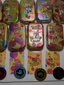 Pokemon 151 Mini Tin Set Of 9 With Coin And Art Card No Packs - Image 4