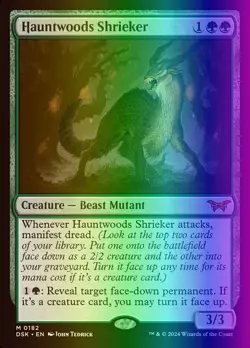 MTG Hauntwoods Shrieker (182/469) Duskmourn House of Horror NM FOIL - Image 1