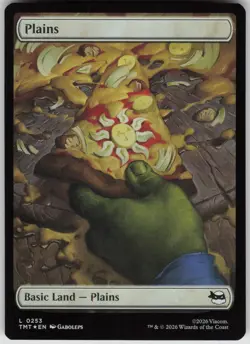 MTG Plains Foil NM TMNT Magic 253 - Image 1
