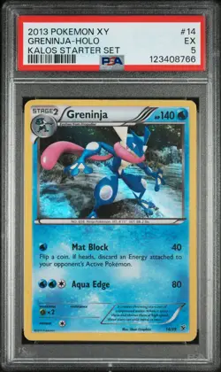 2013 POKEMON XY KALOS STARTER SET #14 GRENINJA-HOLO PSA 5 - Image 1