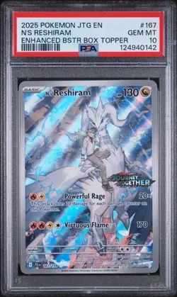 N's Reshiram 167/159 Journey Together Stamped Box Topper PSA 10 - Image 3