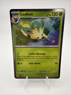 Leafeon - Cosmos Holo w/ Swirl 🌀 NM - SV: Scarlet & Violet Promo Pokemon #170 - Image 3