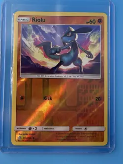Riolu 116/236 Common - Pokemon TCG SM: Unified Minds - Reverse Holo (NM) - Image 1