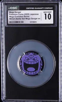 2025 POKEMON COINS JPN MEGA GENGAR CGC 10 GEM MINT - Image 1