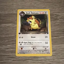 Pokemon Dark Raticate 51/82 1st Edition Team Rocket Common - Image 1