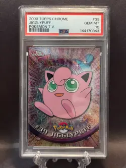 2000 TOPPS CHROME POKEMON T.V. #39 JIGGLYPUFF PSA 10 - Image 1