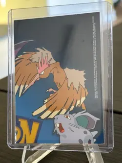 1999 Topps Pokemon Series 1 TEXTURED HOLO TV Animation Ed PROFESSOR OAK TV7 - Image 2