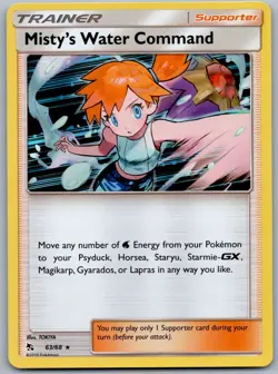 Pokemon - Misty's Water Command 63/68 - Hidden Fates - Holo - Near Mint - Image 1