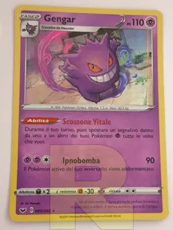 Gengar ® Scudo e Spada 085/202 ® Rara Holo Foil ® Pokemon ® Italiano ® Good+ - Image 3