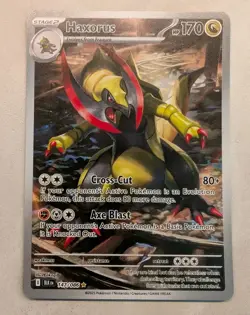 POKEMON HAXORUS 147/086 IR SCARLET & VIOLET BLACK BOLT NEAR MINT GREAT CENTERING - Image 1