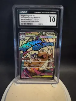 CGC 10 Mega Dragonite ex Mega Dream ex 232/193 Mega Attack Rare Holo Pokemon TCG - Image 1