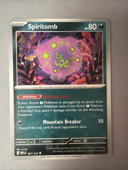 Pokemon TCG * Mega Evolution * 87/132 Spiritomb Uncommon * FRESH PK - Image 1