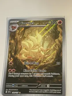 Pokemon TCG Ninetales Obsidian Flames Holo Card Illustration Rare 199/197 - Image 1