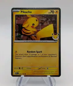 Pikachu 051/162 2026 TCG Pokemon Day Stamped Cosmos Holo Card W/ SWIRL - Image 1