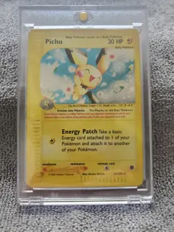 Pokemon Pichu Holo Rare 22/165 Expedition Base Set Card MP - Image 1