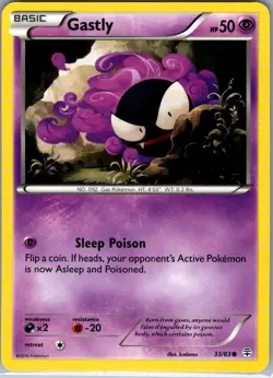 Gastly 33/83 Non Holo Generations - Pokemon Card - NM - Image 1