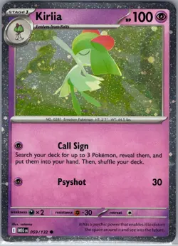 Kirlia 059/132 Holo ME01: Mega Evolution - Pokemon Card - NM - Image 1