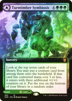 Turntimber Symbiosis Foil Extended Art Zendikar Rising NM MTG - Image 1