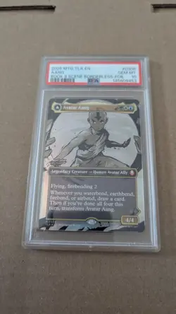 Avatar Aang/Master of Elements #0308 2025 MTG Avatar TLA Borderless Foil PSA 10 - Image 1