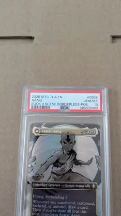 Avatar Aang/Master of Elements #0308 2025 MTG Avatar TLA Borderless Foil PSA 10 - Image 2