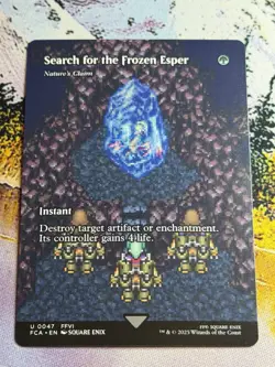 Search for the Frozen Esper - Nature's Claim - Showcase Final Fantasy MTG NM - Image 1