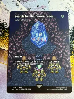 Search for the Frozen Esper - Nature's Claim - Showcase Final Fantasy MTG NM - Image 2