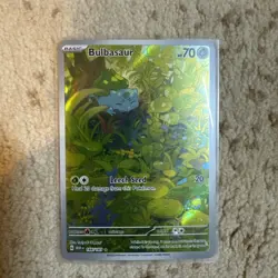 Bulbasaur 166/165 Holo Illustration Rare Scarlet & Violet 151 Pokemon Card - Image 1