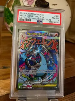 2025 Pokemon MEP Black Star Promos Mega Charizard X ex #023 NM-MT 8 - Image 1