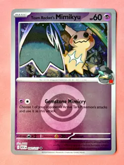 Team Rocket's Mimikyu - (Energy Symbol Pattern) Ascended Heroes Pokemon TCG NM - Image 1