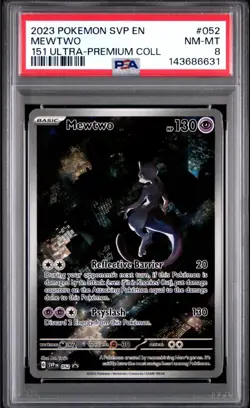 2023 Pokemon SVP EN-SV Black Star Promo 052 Mewtwo 151 PSA 8 - Image 1