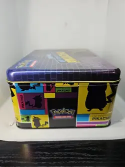 Pokemon TCG Detective Pikachu Collectors Chest Tin EMPTY Lunch Box Only - Image 4