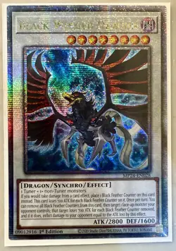 Yugioh! 1x Black-Winged Dragon MP24-EN028 Quarter Century Secret Rare 1st Ed NM - Image 1