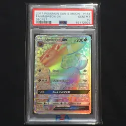 Umbreon GX FULL ART 154/149 (PSA 10 GEM MINT) Sun & Moon Pokemon Cards - Image 1