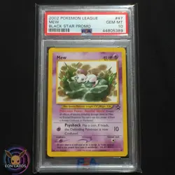 Lily Pad Mew #47 (PSA 10 GEM MINT) Black Star PROMO Pokemon Cards - Image 1