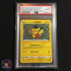 Special Delivery Pikachu SWSH074 (PSA 8 NM/MINT) Black Star PROMO Pokemon Cards - Image 1