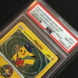 Special Delivery Pikachu SWSH074 (PSA 8 NM/MINT) Black Star PROMO Pokemon Cards - Image 3