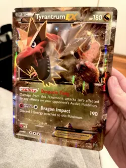 POKEMON 2015 TYRANTRUM EX XY70 BLACK STAR PROMO STANDARD + OVERSIZED CARD DUO - Image 3