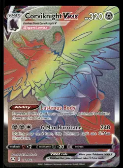 Pokemon Cards Corviknight VMAX 171/163 Battle Styles Rare Rainbow NM *2 - Image 1