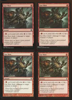 4x Gut Shot Uncommon LP/NM Modern Masters New Phyrexia Playset Magic the Gatheri - Image 1