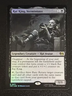 MTG Teenage Mutant Ninja Turtles Rat King, Verminister Foil 0071 NM Rare - Image 1