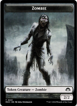 Zombie / Energy Reserve Double-Sided Token [Modern Horizons 3] MTG - Image 3