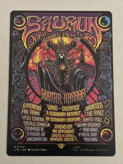 Sauron, the Dark Lord (Borderless Poster) non-foil Lord Of The Rings Mtg Mythic - Image 1