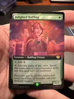 Delighted Halfling (Extended Art) (Surge Foil) Lord of the Rings NM 774 - Image 1