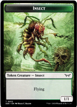 Insect (0013) / Manifest Double-Sided Token [Duskmourn: House of Horror] MTG 🌳 - Image 3