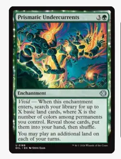 Prismatic Undercurrents | MTG ECL | Green Enchantment | Vivid Land Ramp | NM - Image 1