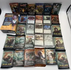 Magic The Gathering Booster Pack Lot Ixalan Tarkir Zendikar Origins + Decks MTG - Image 1