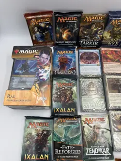 Magic The Gathering Booster Pack Lot Ixalan Tarkir Zendikar Origins + Decks MTG - Image 2